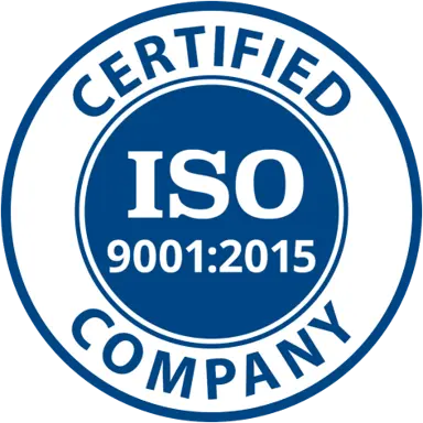 ISO 9001:2015 certified company logo